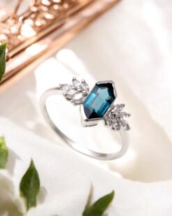 Natural London Blue Topaz Sterling Silver Ring