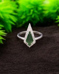 Natural Serpentine Kite Sterling Silver Ring