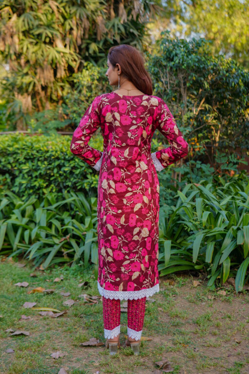 Women Pure Cotton Kurta, Trouser/Pant Set - Image 4