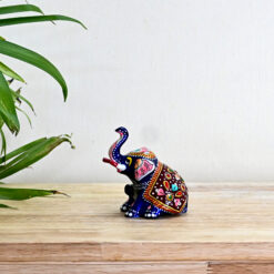 The Royal Earth Maroon Meenakari Elephant
