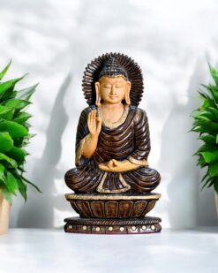 Grace of the Lotus Polished Buddha Sculpture