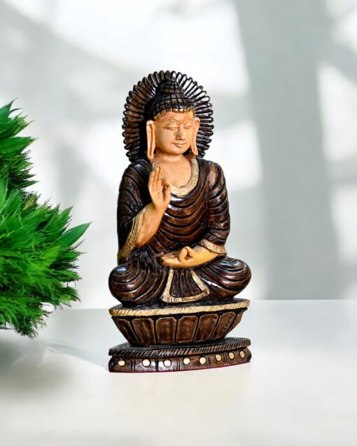 Grace of the Lotus Polished Buddha Sculpture - Image 2