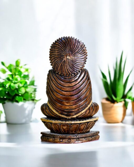 Grace of the Lotus Polished Buddha Sculpture - Image 4