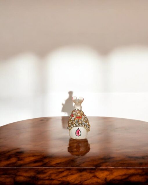 Graceful Meenakari White Bunny with Kundan Embellishments - Image 5