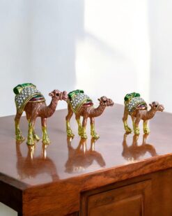 Camel Charm Metal Sindoor Holder with Zircon Art