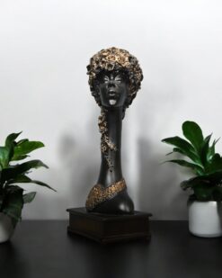 Bold Essence Curly-Haired African Woman Figurine