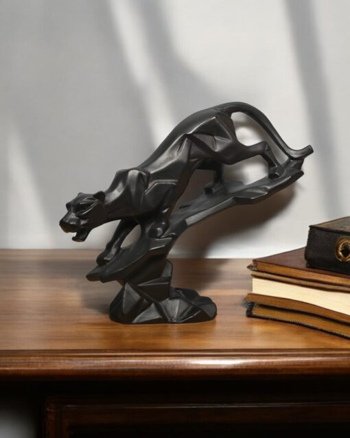 Matte Black Majesty Geometric Jaguar Accent Piece - Image 4