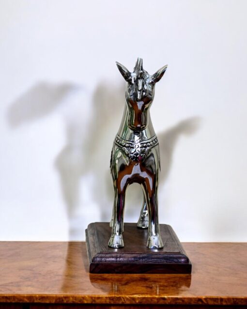 Wood & Steel Majestic Horse Sculpture - Image 3