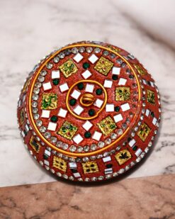 Colorful Harmony Handcrafted Round Sindoor Holder