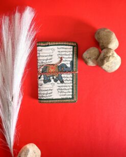 Elephant Pattern Cloth Covered Notebook
