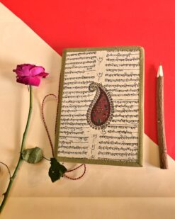Green Fabric Bound Diary with Booti Design(Big)