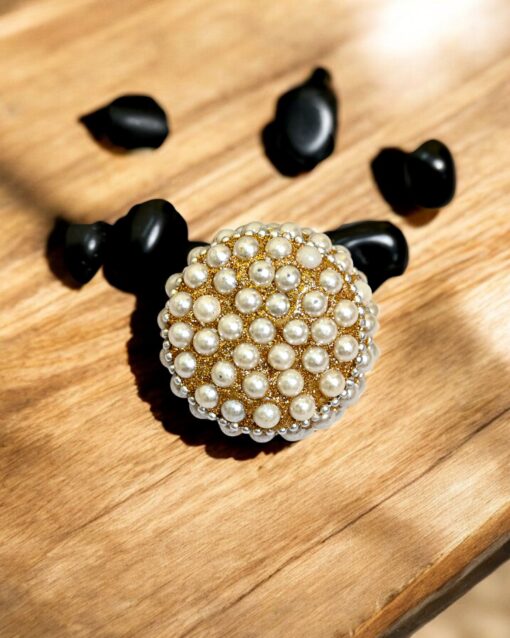 Lac and Metal Keepsake Box Set with Golden Pearl Accents - Image 5