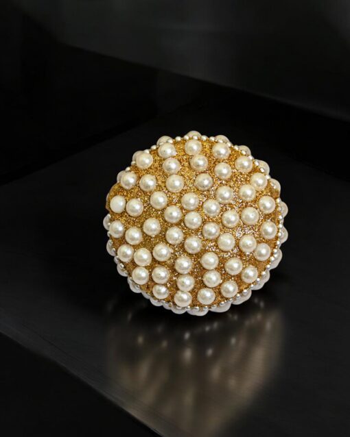 Lac and Metal Keepsake Box Set with Golden Pearl Accents - Image 7