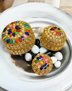 Colorstone Charm Lac and Metal Ornament Box Collection