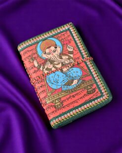 Spiritual Ganesh Design Cloth Covered Diary(Red)
