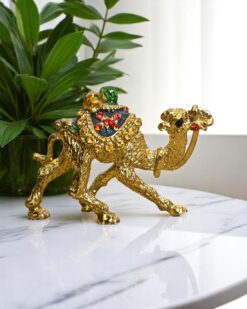 Decorative Golden Camel Sindoor Dani in Jaipur.