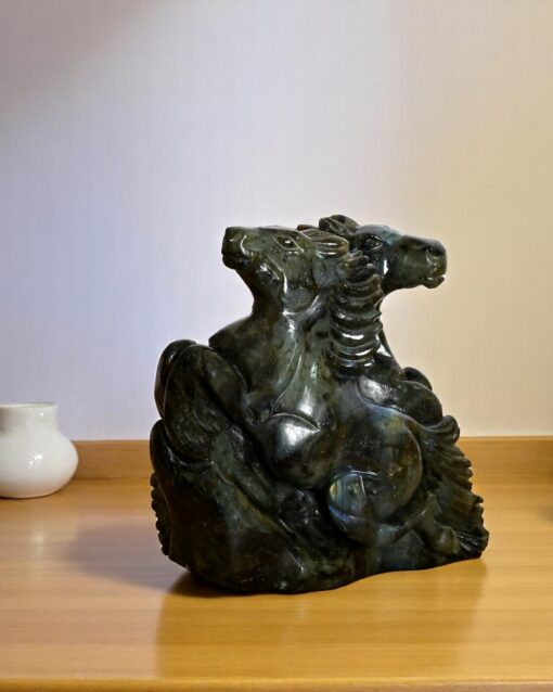 Graceful Labradorite Horse Figurine - Image 3