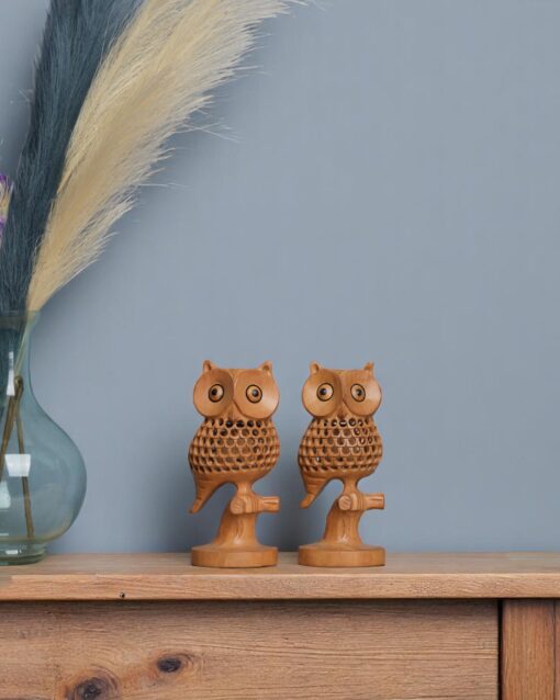 Wooden Owl set in Jaipur