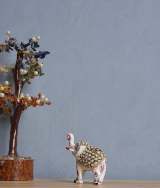 Pearl Grace Handcrafted Kundan Elephant - Image 4