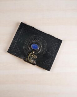 Classic Blue Stone Leather Bound Notebook