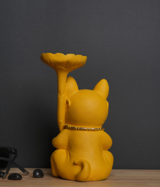 Sunshine Butler Bulldog Statue with Tray - Image 5