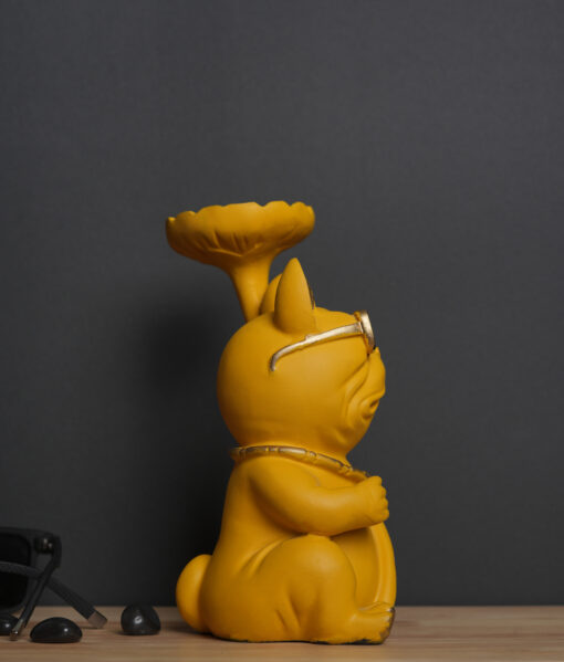 Sunshine Butler Bulldog Statue with Tray - Image 2