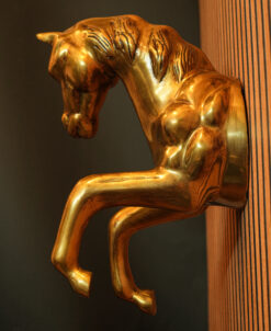 Regal Charm Brass Horse Wall Sculpture