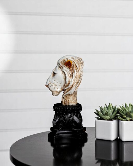Royal Lion Head Decor in Polyresin - Image 4