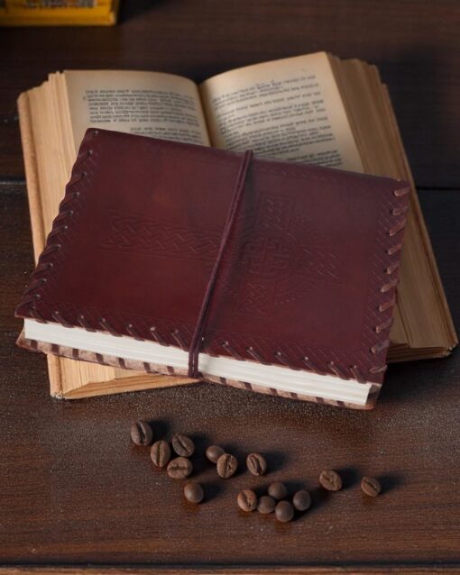 Handcrafted Leather Journal with Thread Wrap