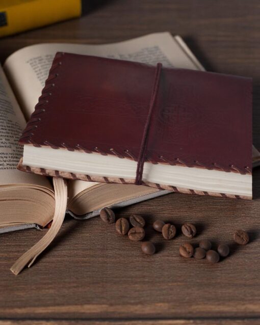 Handcrafted Leather Journal with Thread Wrap - Image 2