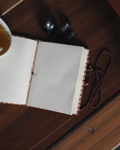 Handcrafted Leather Journal with Thread Wrap - Image 4