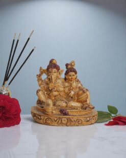 Golden Ganesh and the Krishna Divine Statue