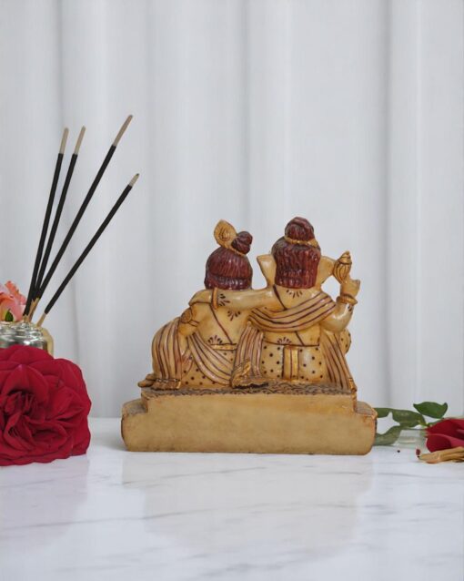 Golden Ganesh and the Krishna Divine Statue - Image 4