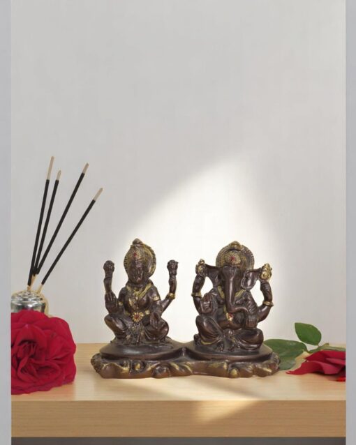 Divine Lakshmi & Ganesh Polyresin Idol Set