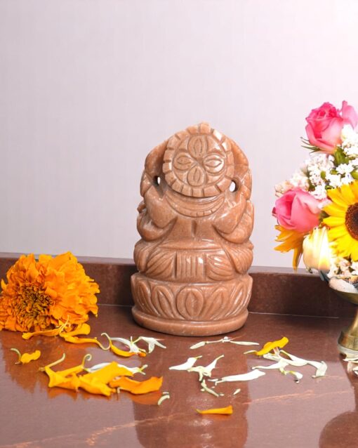 Blessed Sunstone Ganesh Statue for Home Decor - Image 4