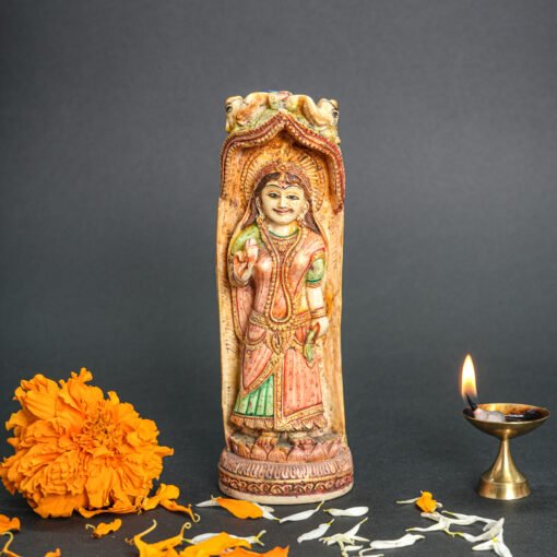 Dual View Marble Radha Krishna Divine Statue - Image 3