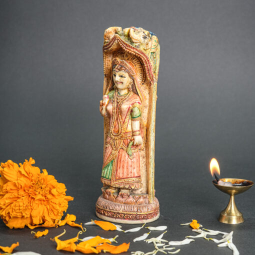Dual View Marble Radha Krishna Divine Statue - Image 5