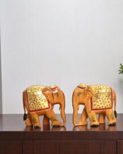 Traditional Indian Elephant Carving in Jaipur