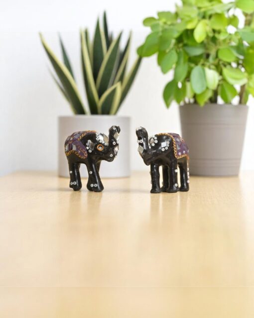 Handcrafted Wooden Elephants in Rajasthan