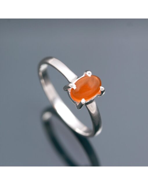 Natural Carnelian 925 Sterling Silver Ring