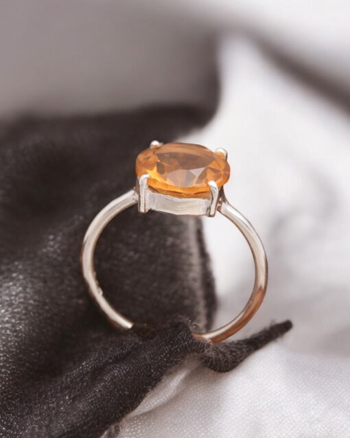 Yellow Citrine Natural 925 Sterling Silver Ring - Image 2