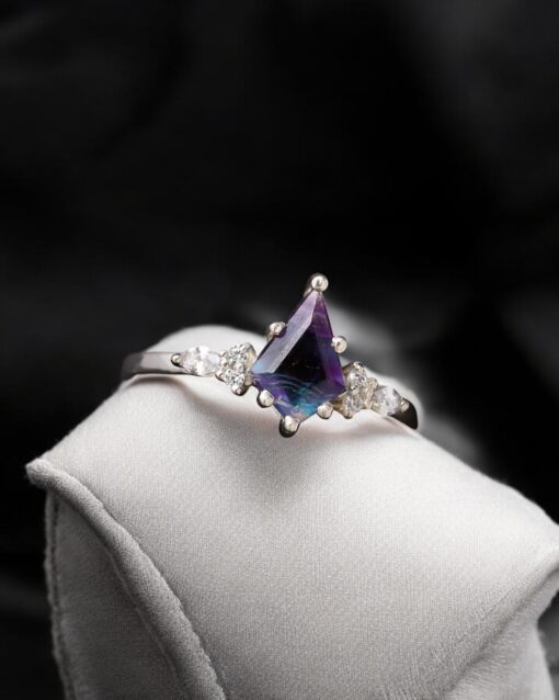 Natural Rainbow Fluorite 925 Sterling Silver Ring - Image 2