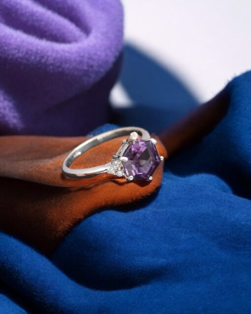 Natural Beautiful Alexandrite 925 Sterling Silver Ring