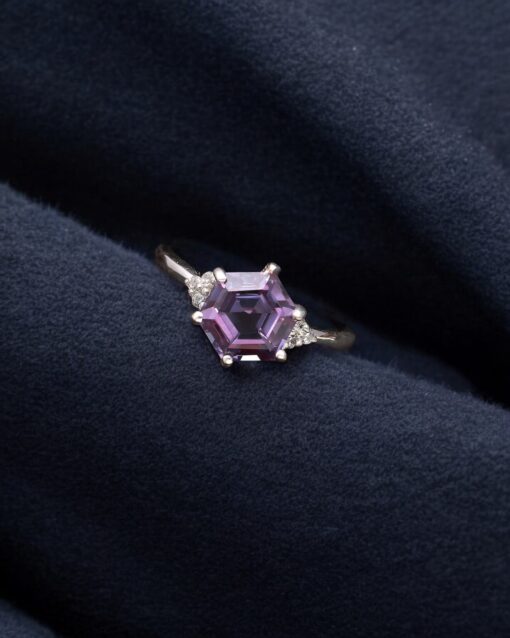 Natural Beautiful Alexandrite 925 Sterling Silver Ring - Image 3