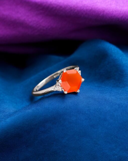 Natural Beautiful Carnelian 925 Sterling Silver Ring - Image 2