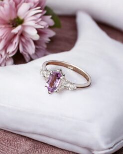 Natural Pink Amethyst 925 Sterling Silver Ring