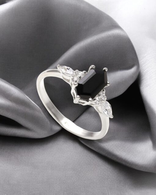 Natural Black Onyx 925 Sterling Silver Ring - Image 4