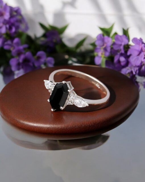 Natural Black Onyx 925 Sterling Silver Ring