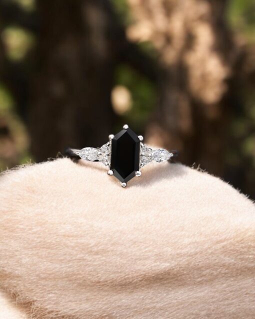 Natural Black Onyx 925 Sterling Silver Ring - Image 3
