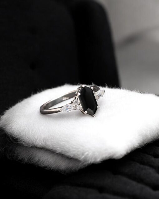 Natural Black Onyx 925 Sterling Silver Ring - Image 2